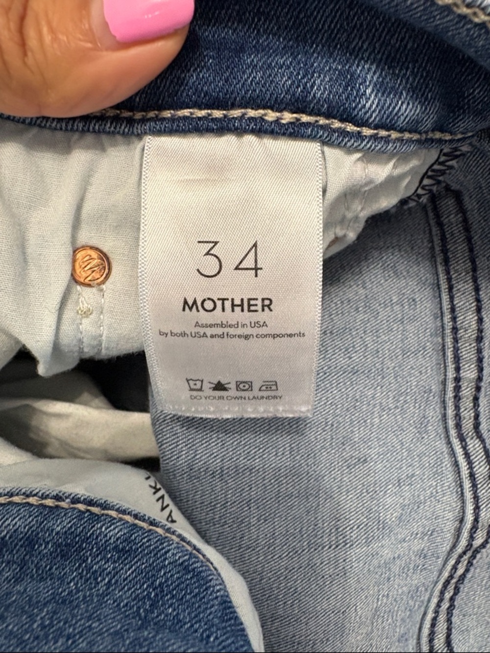 Mother jeans women’s the tomcat ankle jeans size 34 - Picture 4 of 7